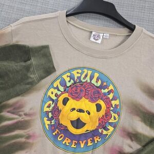 Grateful Dead Sweatshirt Mens 2XL Tie Dye Bear Forever Graphic Fleece Pullover